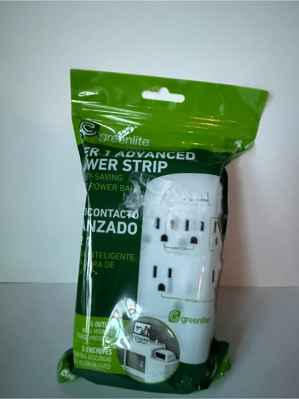 Free ire White Power Strip Tower - 5 Outlet